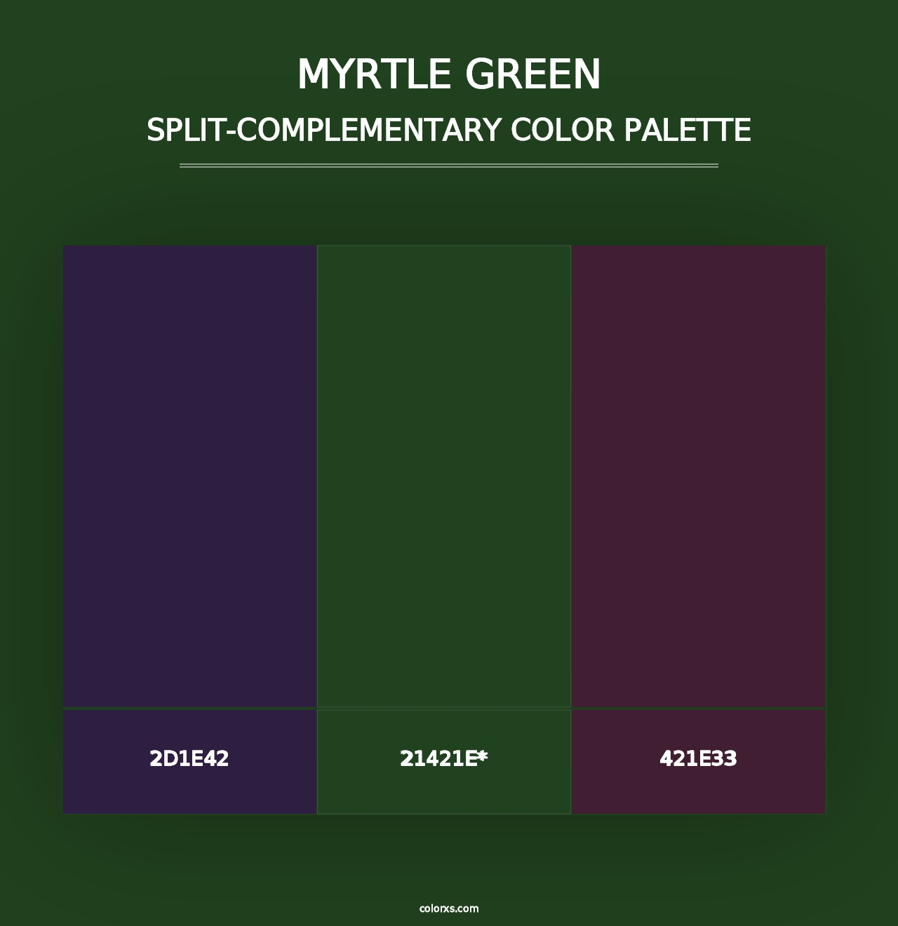 Myrtle Green - Split-Complementary Color Palette