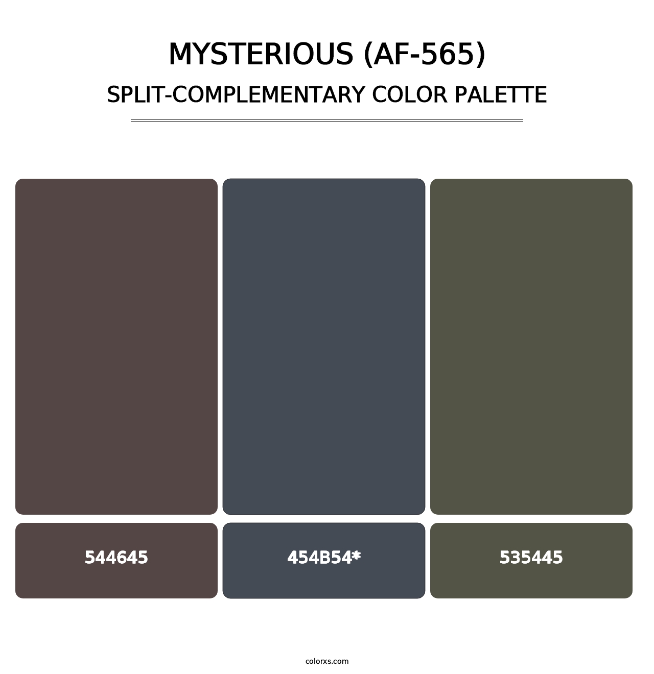 Mysterious (AF-565) - Split-Complementary Color Palette