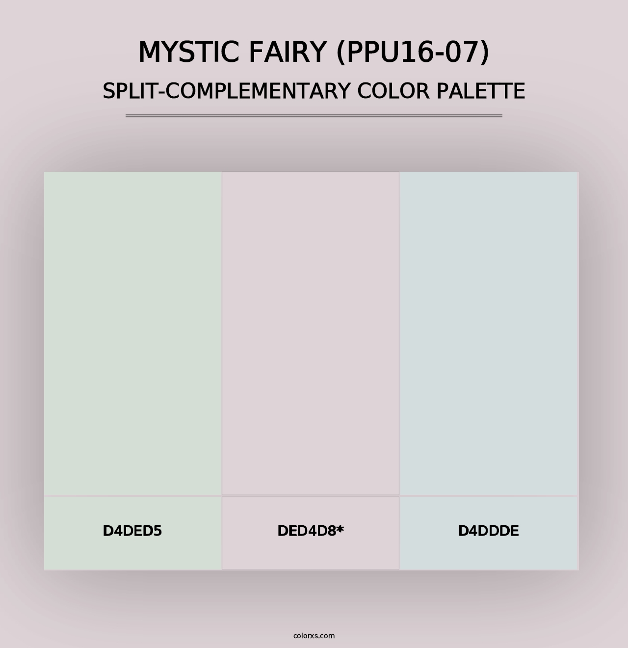 Mystic Fairy (PPU16-07) - Split-Complementary Color Palette