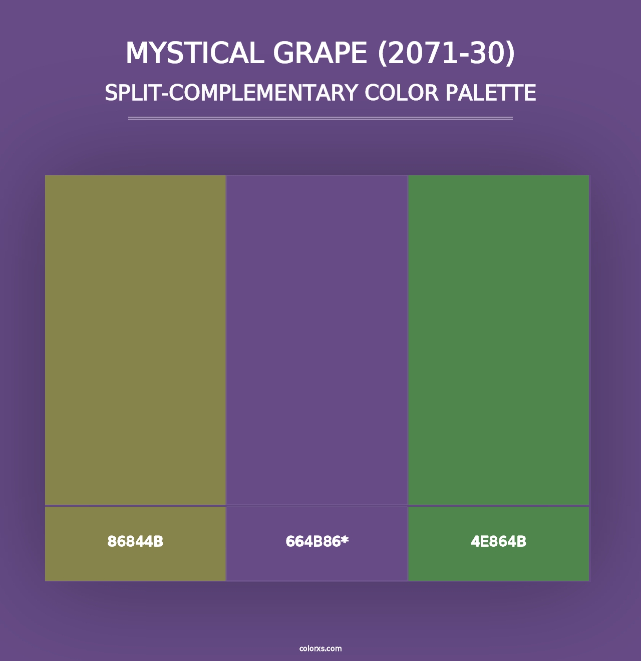 Mystical Grape (2071-30) - Split-Complementary Color Palette