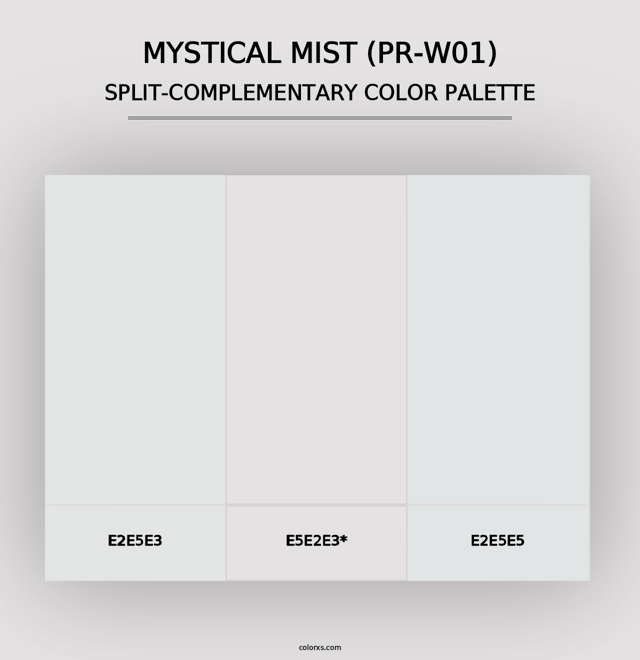 Mystical Mist (PR-W01) - Split-Complementary Color Palette