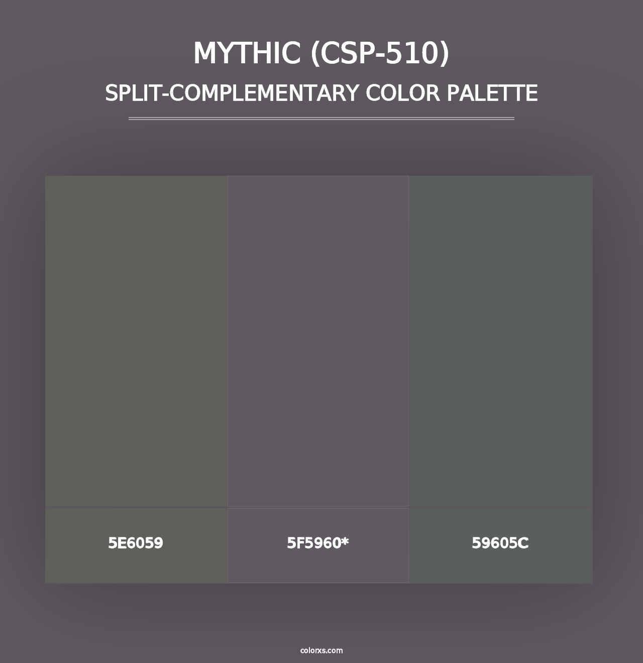 Mythic (CSP-510) - Split-Complementary Color Palette