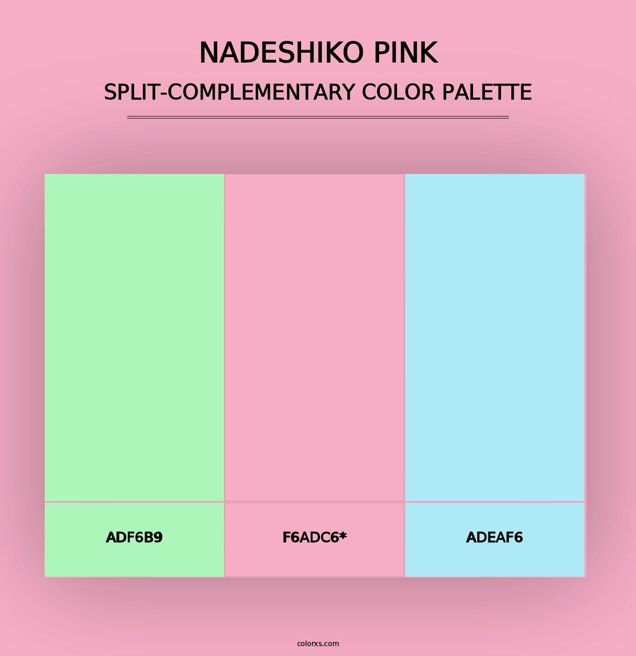 Nadeshiko Pink - Split-Complementary Color Palette