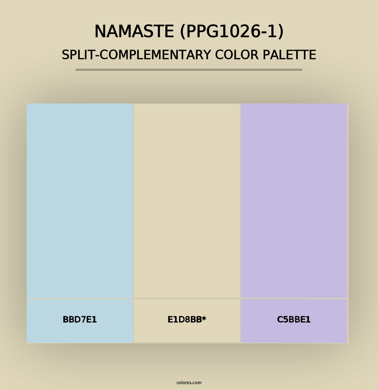 Namaste (PPG1026-1) - Split-Complementary Color Palette