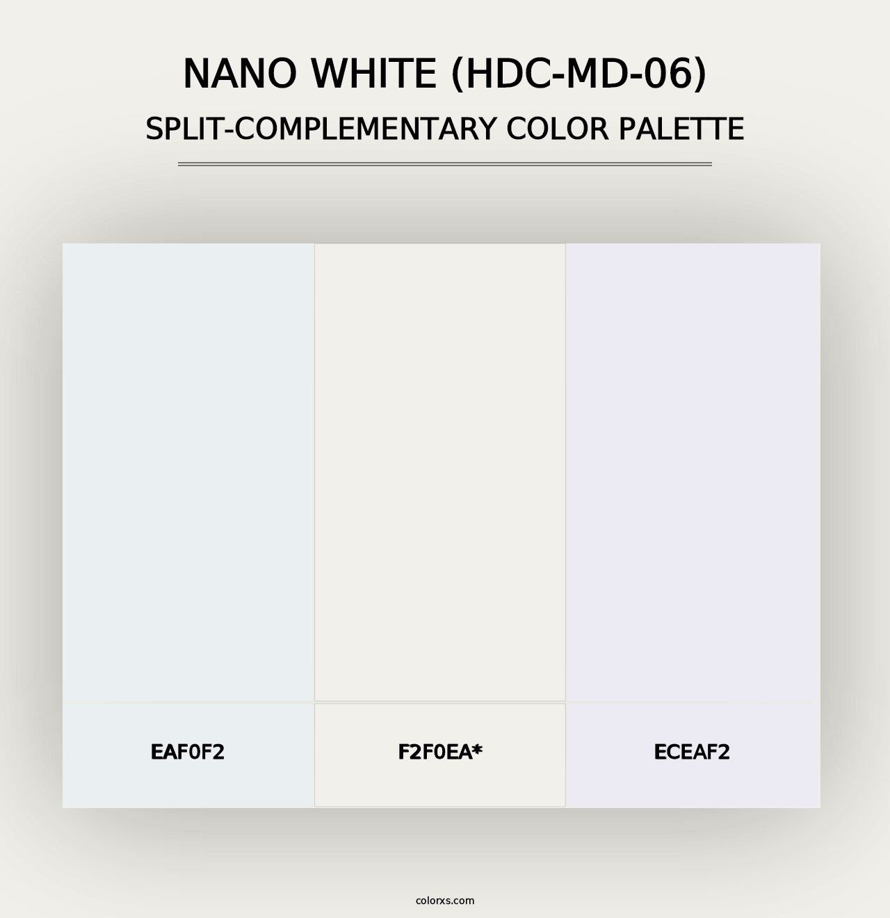 Nano White (HDC-MD-06) - Split-Complementary Color Palette