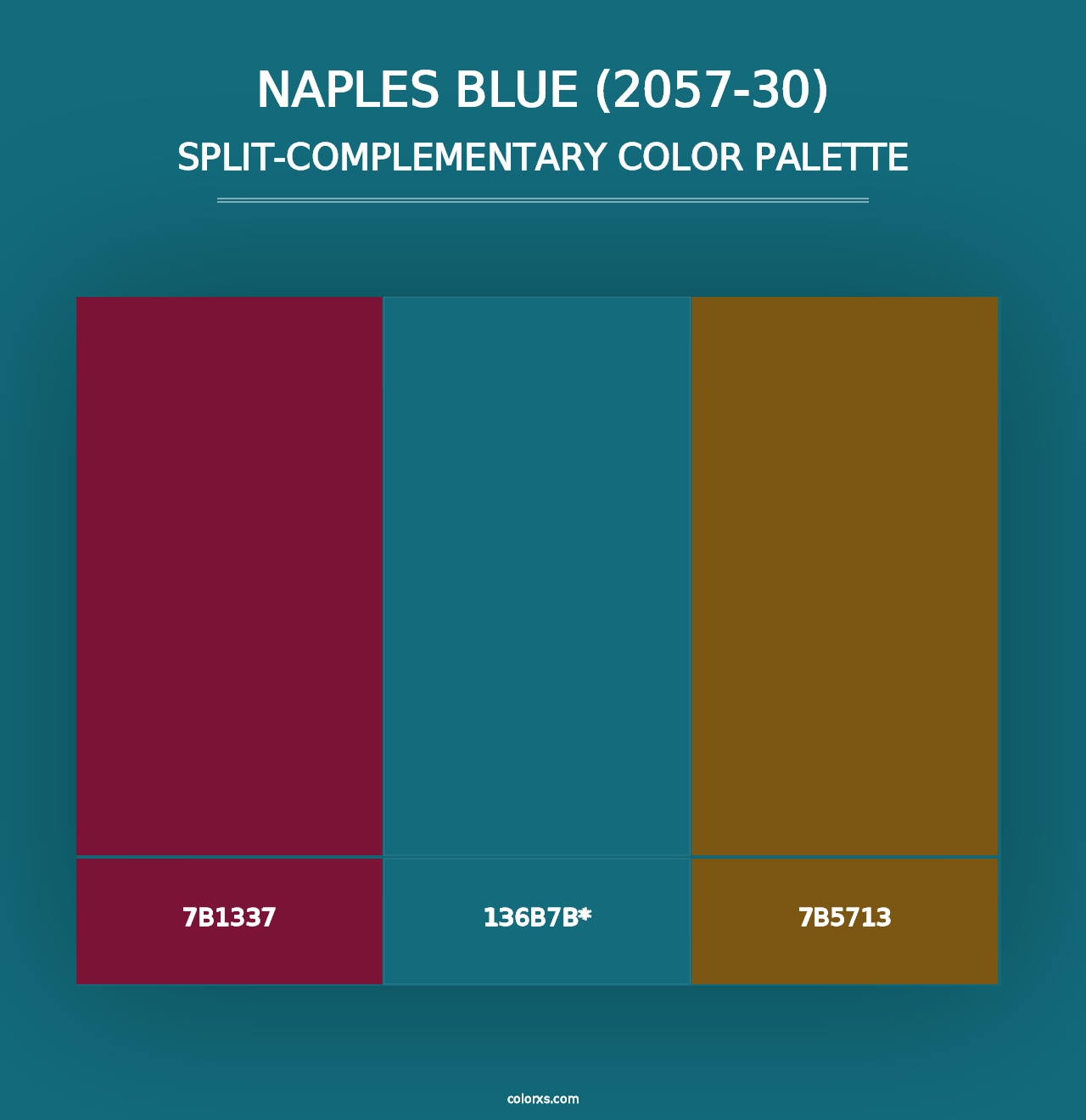 Naples Blue (2057-30) - Split-Complementary Color Palette