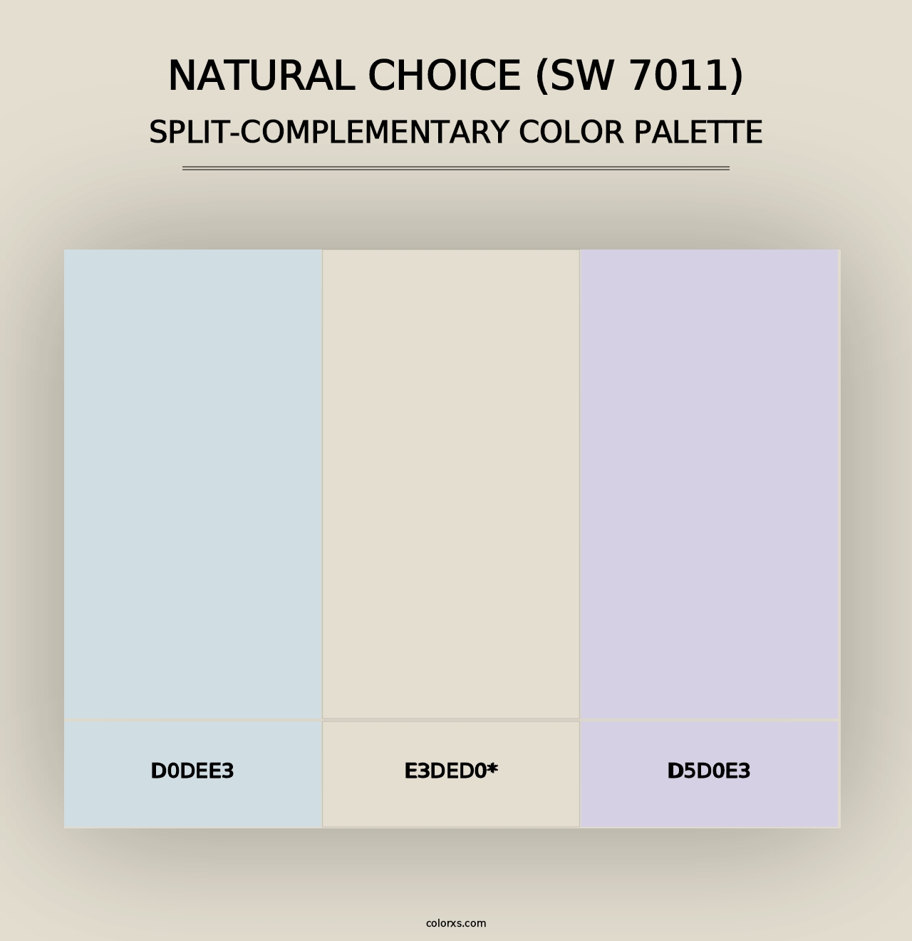 Natural Choice (SW 7011) - Split-Complementary Color Palette