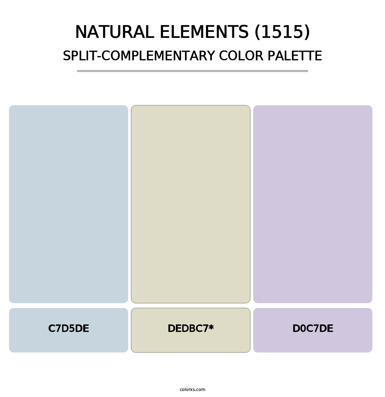 Natural Elements (1515) - Split-Complementary Color Palette