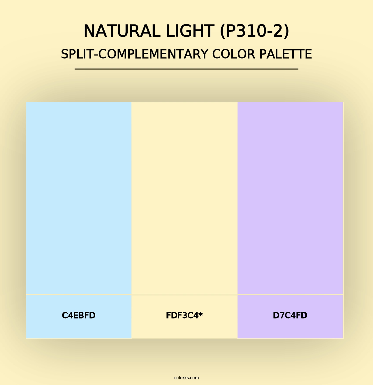 Natural Light (P310-2) - Split-Complementary Color Palette