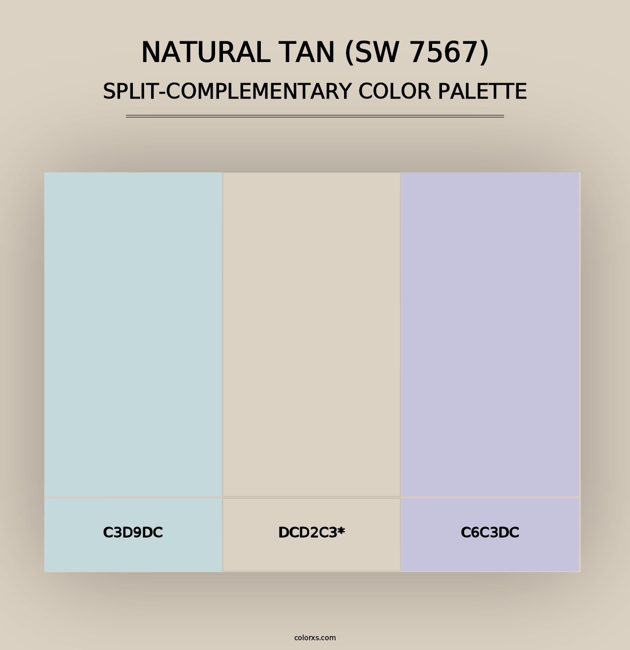 Natural Tan (SW 7567) - Split-Complementary Color Palette