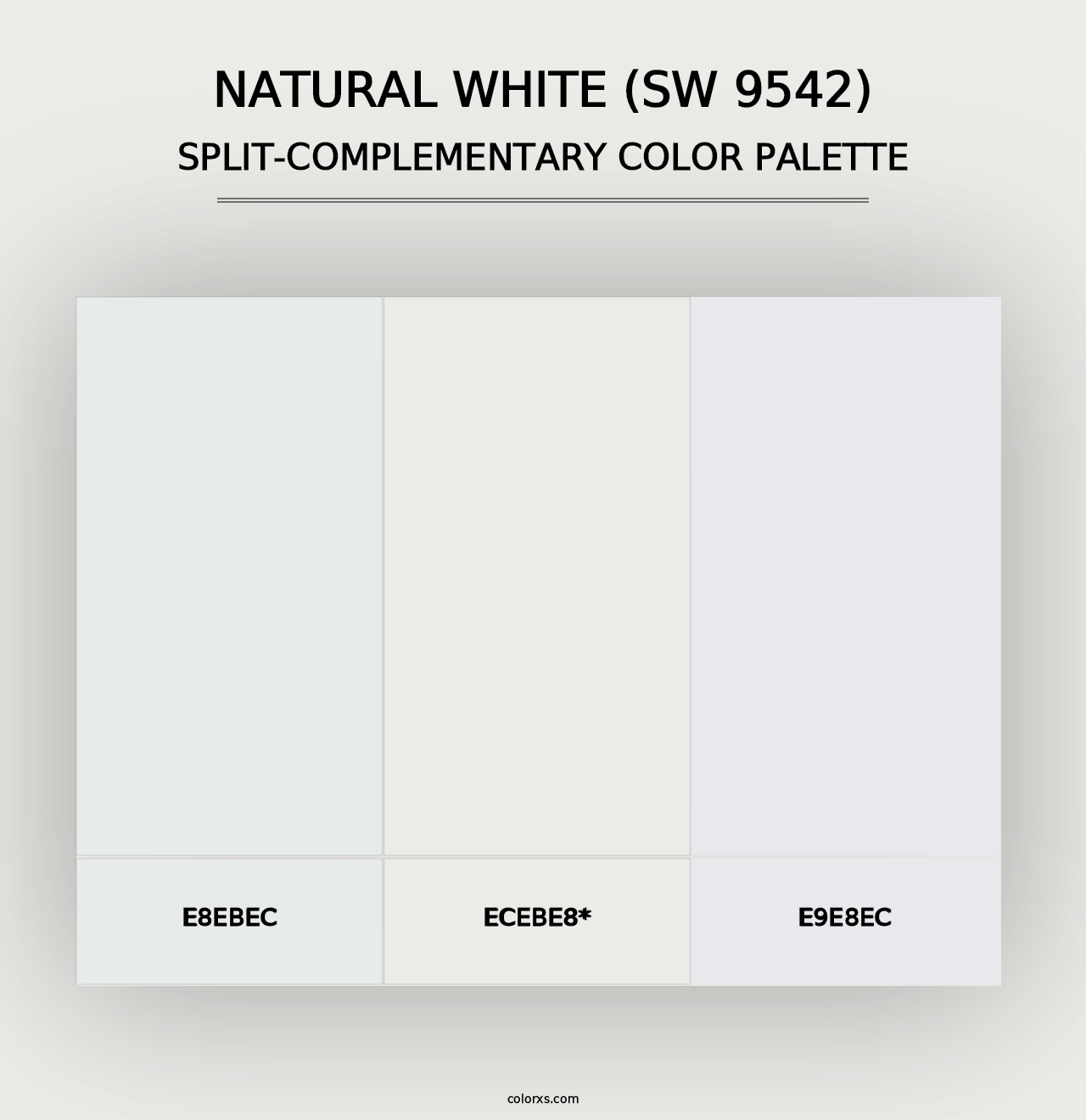 Natural White (SW 9542) - Split-Complementary Color Palette