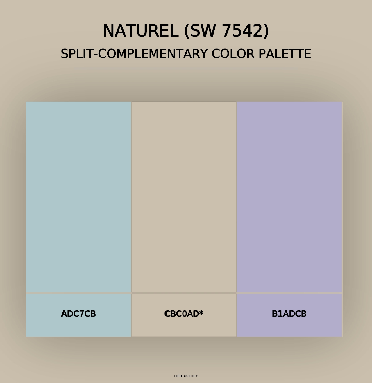 Naturel (SW 7542) - Split-Complementary Color Palette