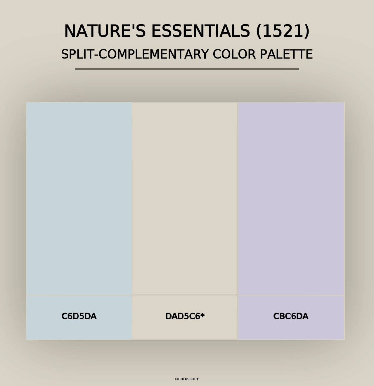 Nature's Essentials (1521) - Split-Complementary Color Palette