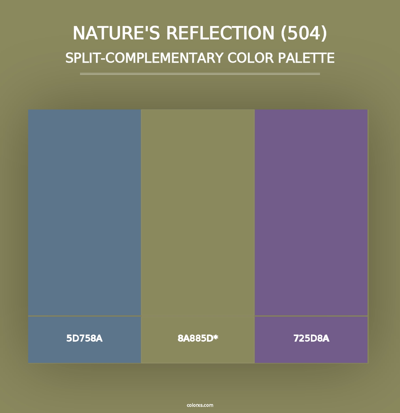 Nature's Reflection (504) - Split-Complementary Color Palette