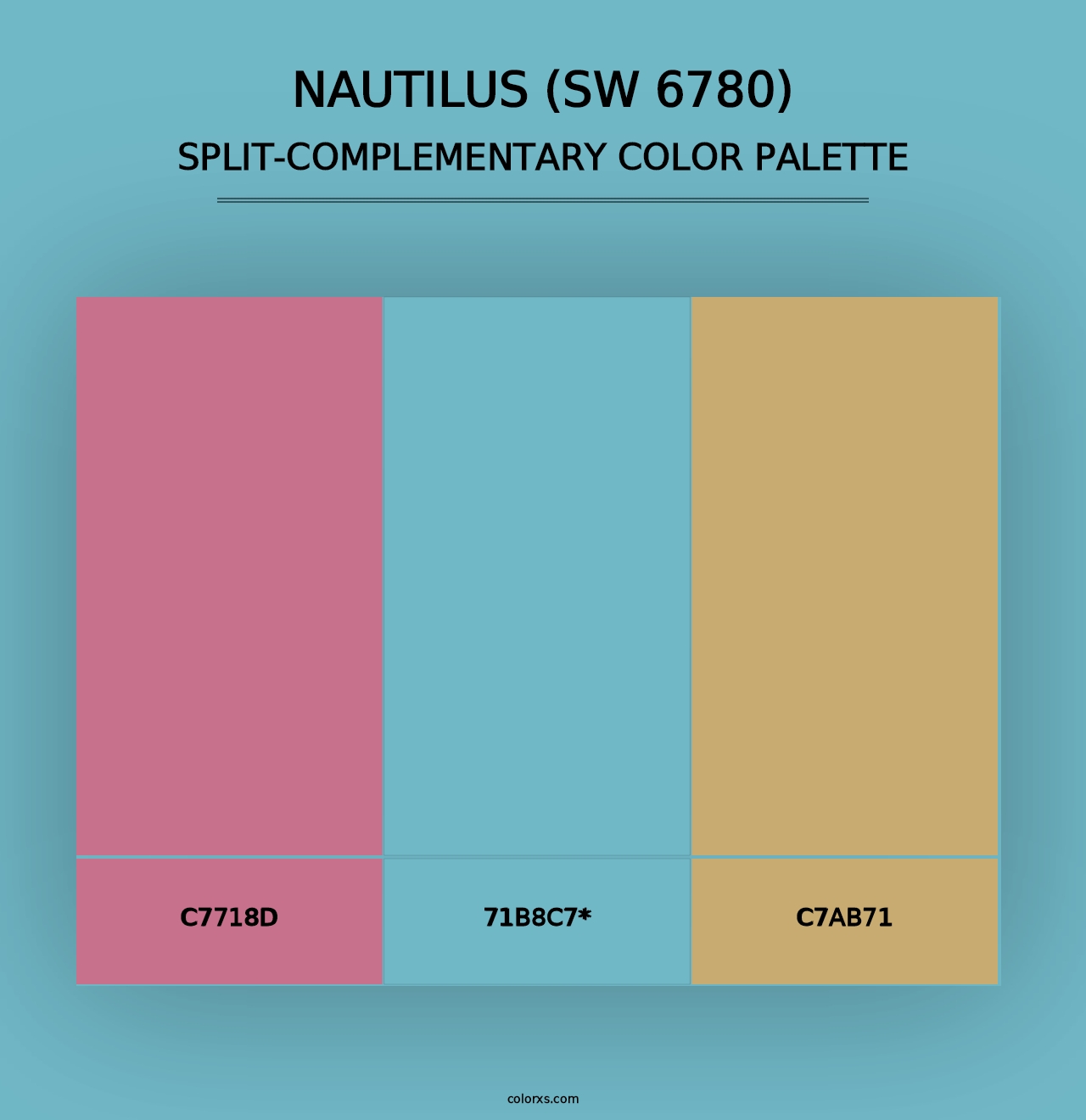 Nautilus (SW 6780) - Split-Complementary Color Palette