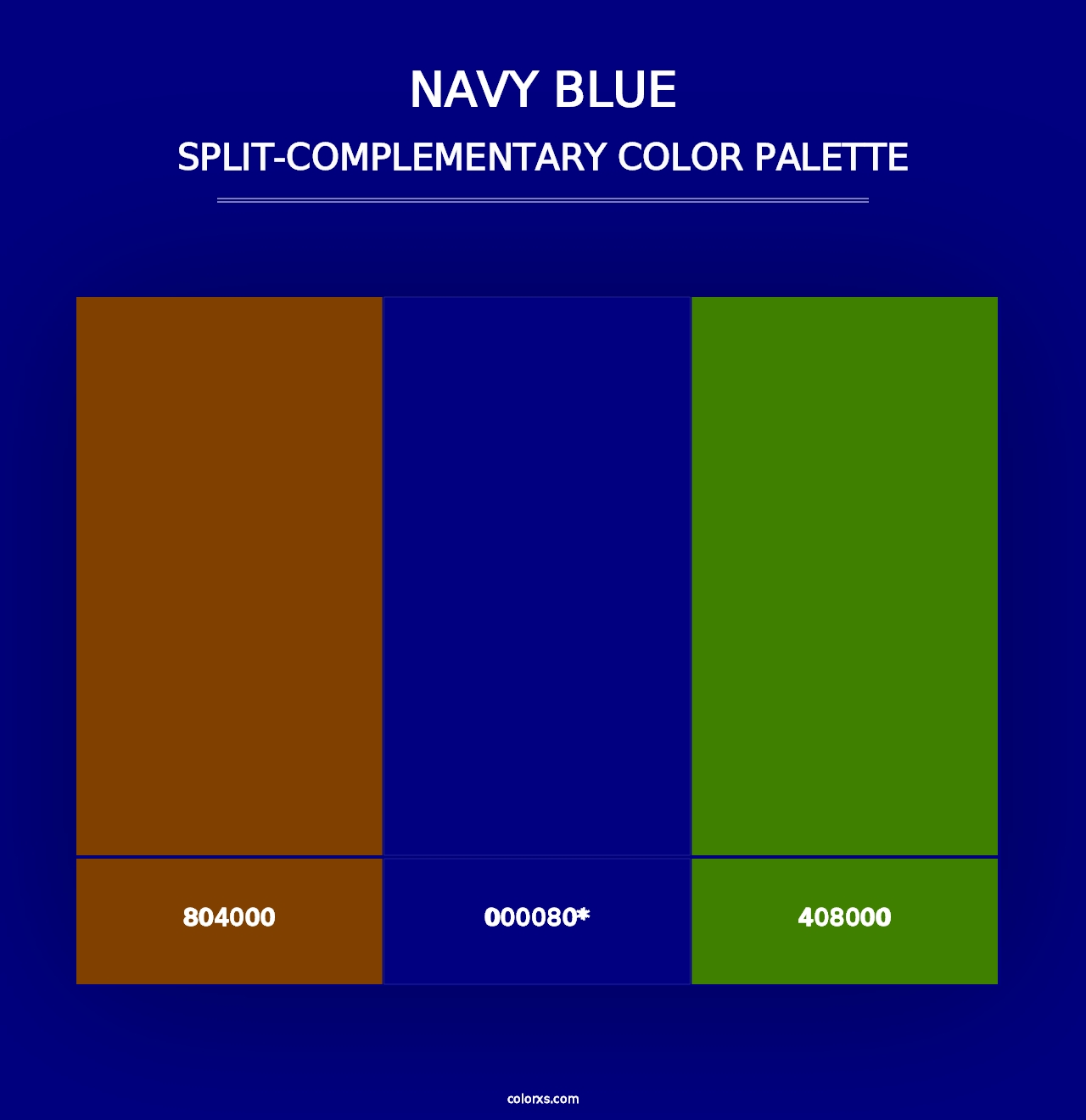 Navy Blue - Split-Complementary Color Palette