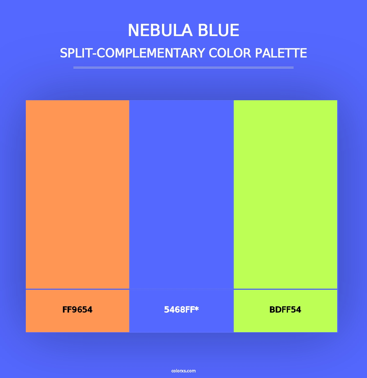 Nebula Blue - Split-Complementary Color Palette