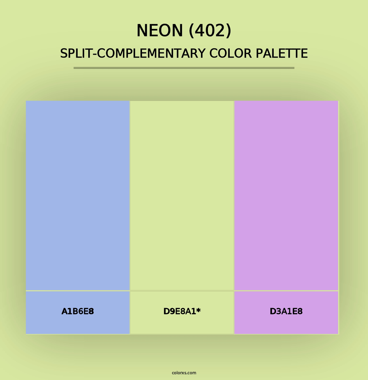 Neon (402) - Split-Complementary Color Palette