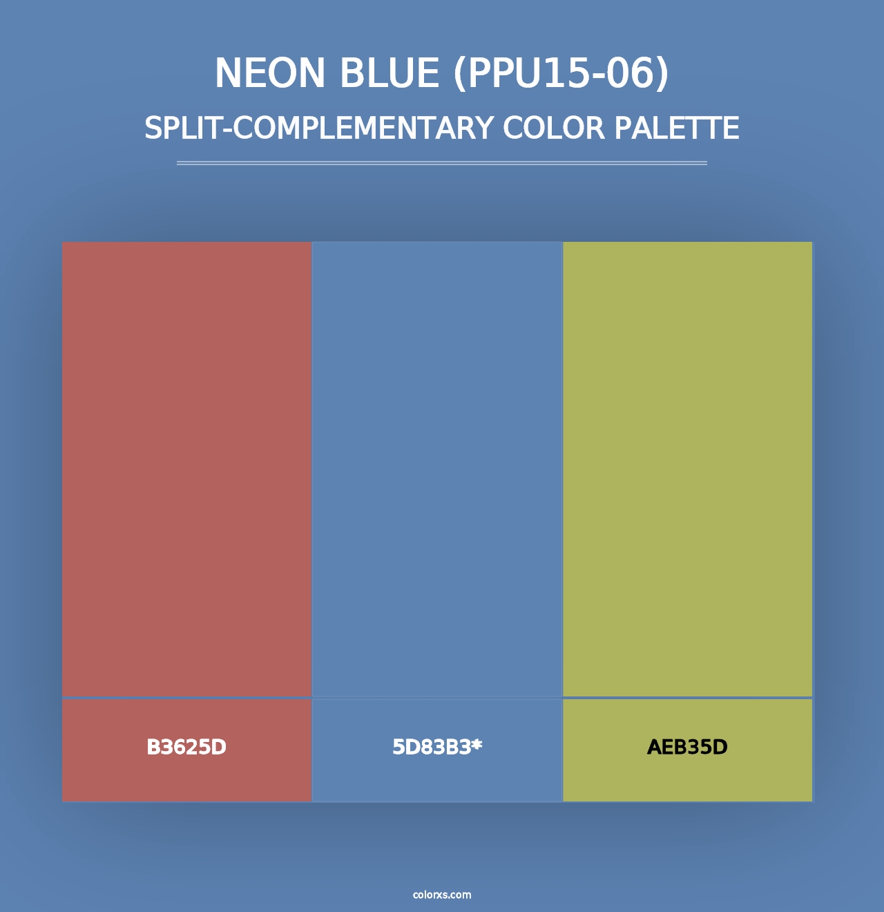 Neon Blue (PPU15-06) - Split-Complementary Color Palette