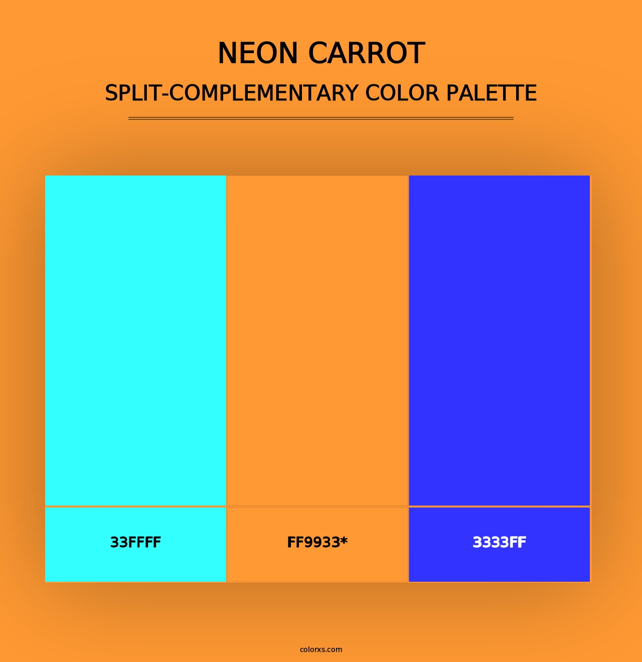 Neon Carrot - Split-Complementary Color Palette