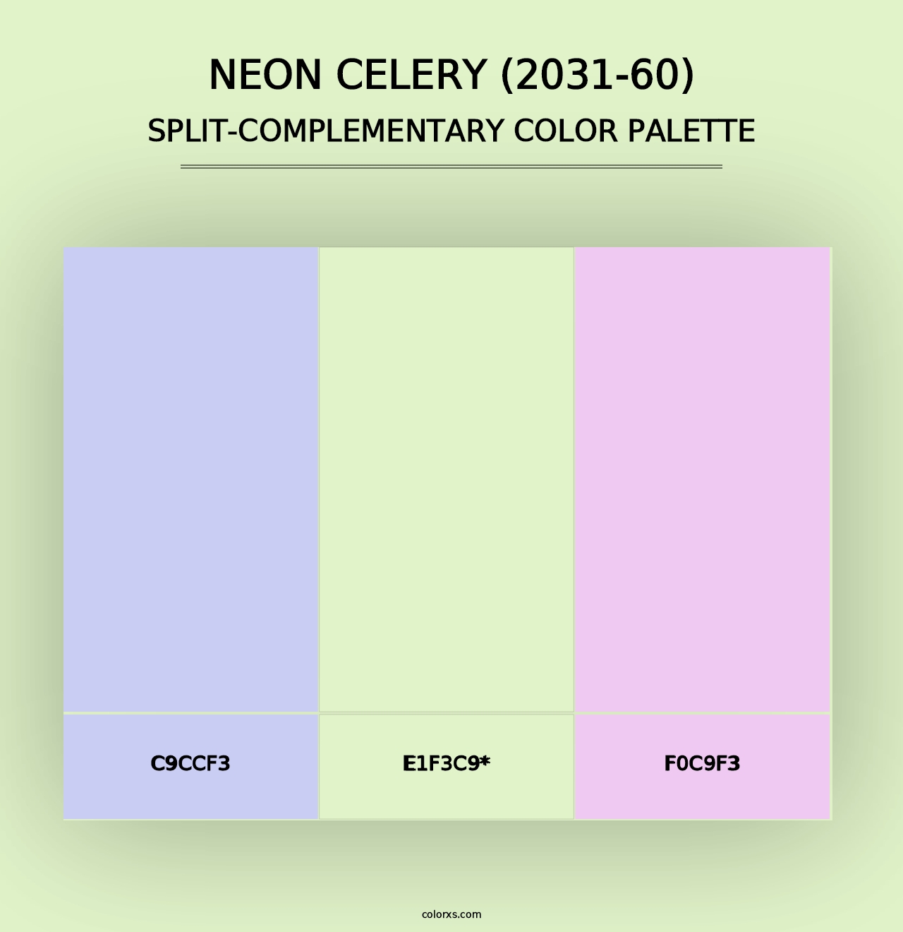 Neon Celery (2031-60) - Split-Complementary Color Palette