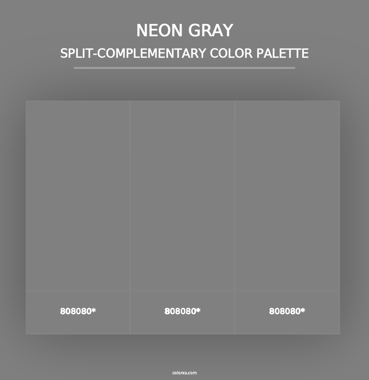 Neon Gray - Split-Complementary Color Palette