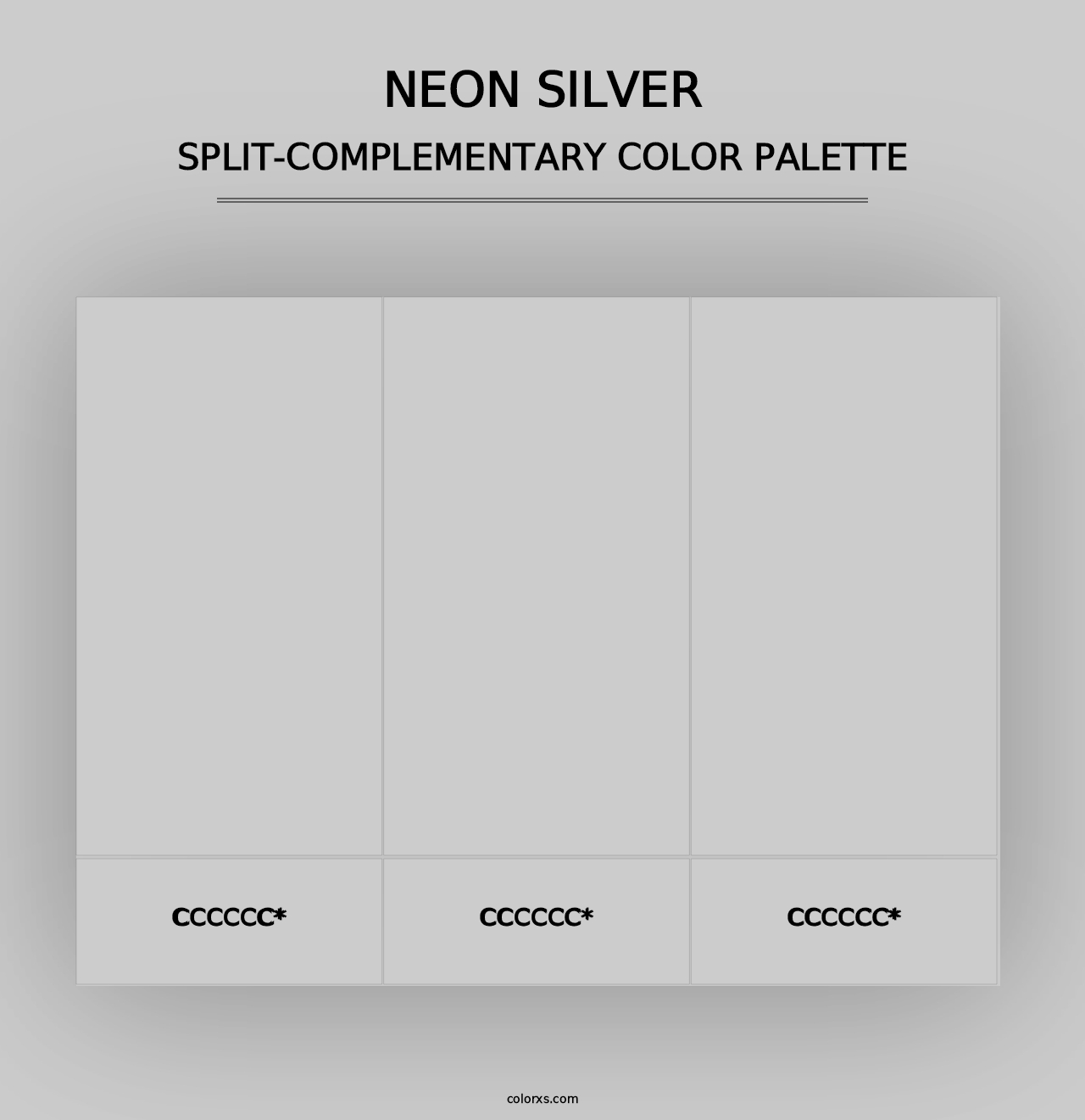 Neon Silver - Split-Complementary Color Palette