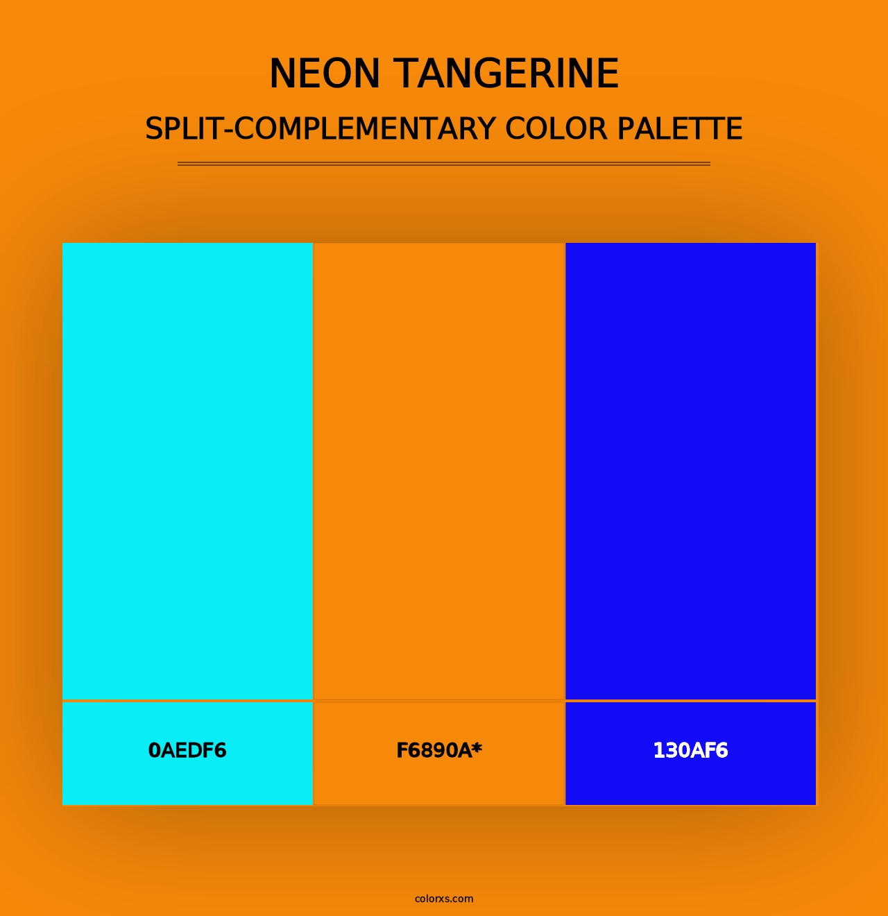 Neon Tangerine - Split-Complementary Color Palette