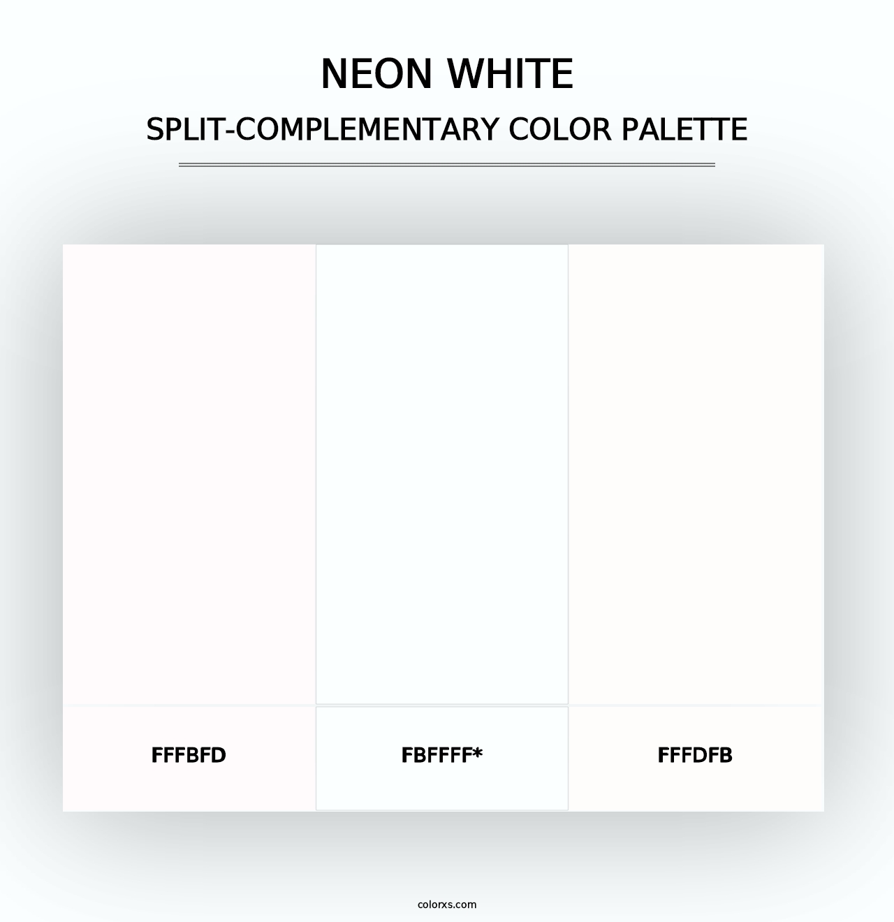 Neon White - Split-Complementary Color Palette