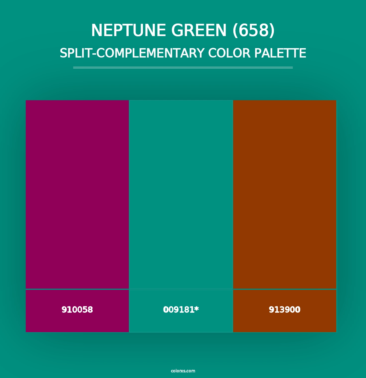 Neptune Green (658) - Split-Complementary Color Palette