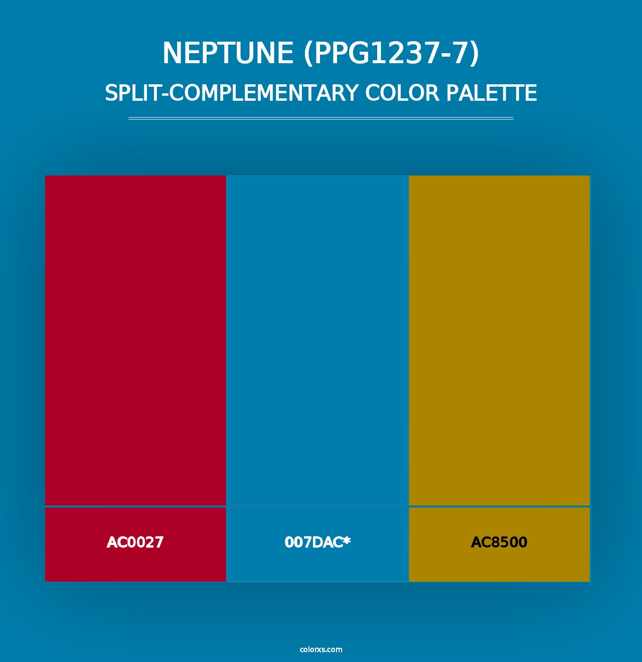 Neptune (PPG1237-7) - Split-Complementary Color Palette