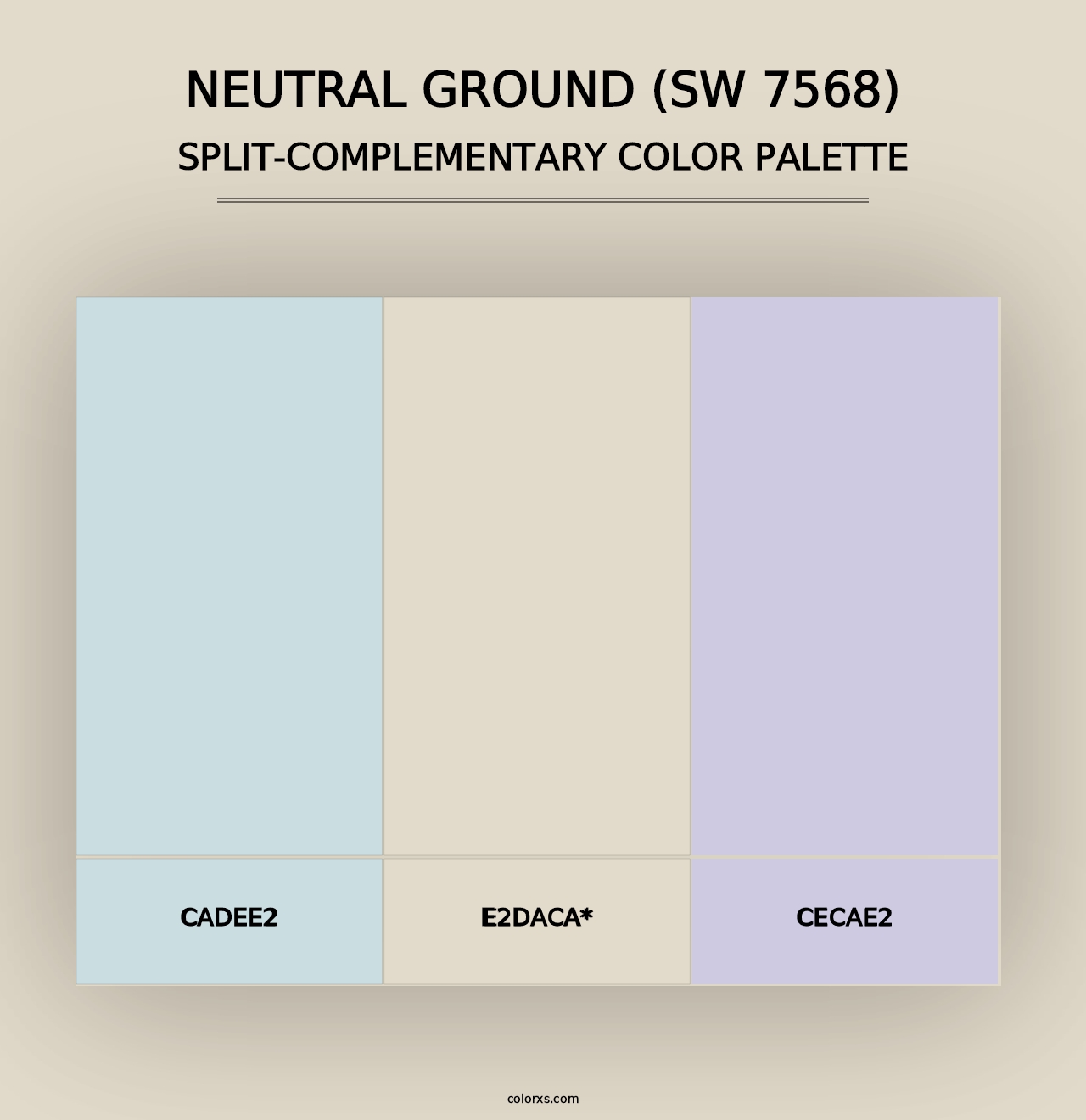 Neutral Ground (SW 7568) - Split-Complementary Color Palette