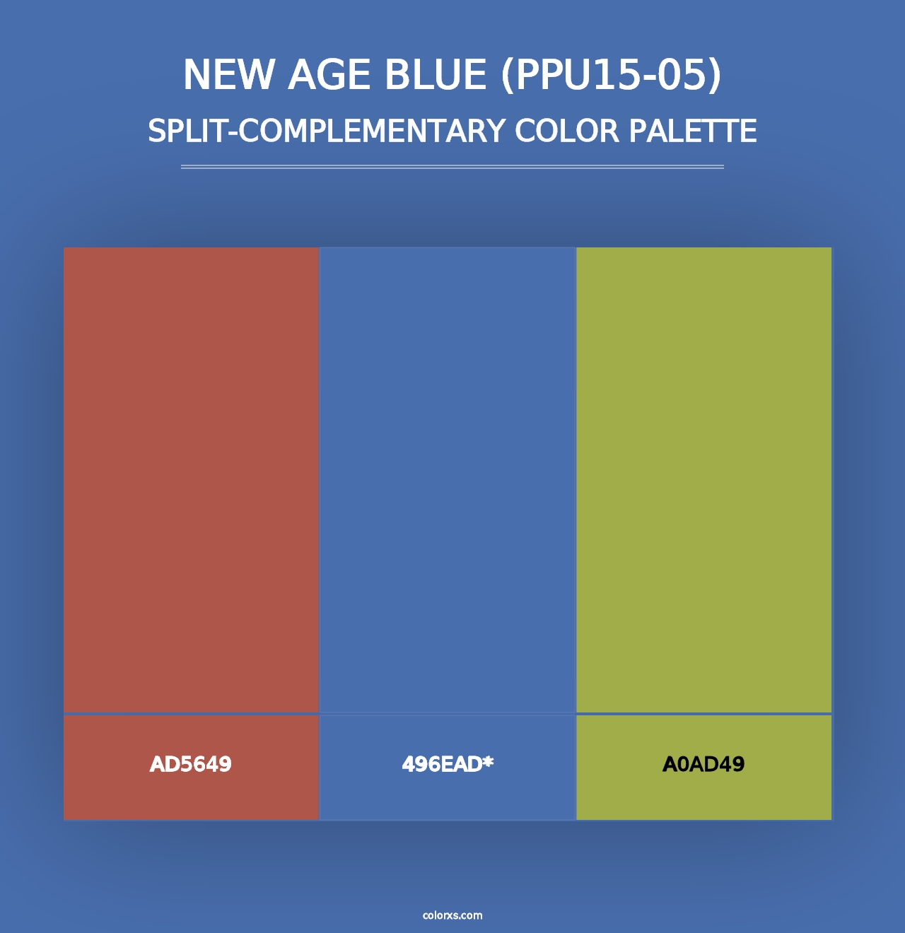 New Age Blue (PPU15-05) - Split-Complementary Color Palette