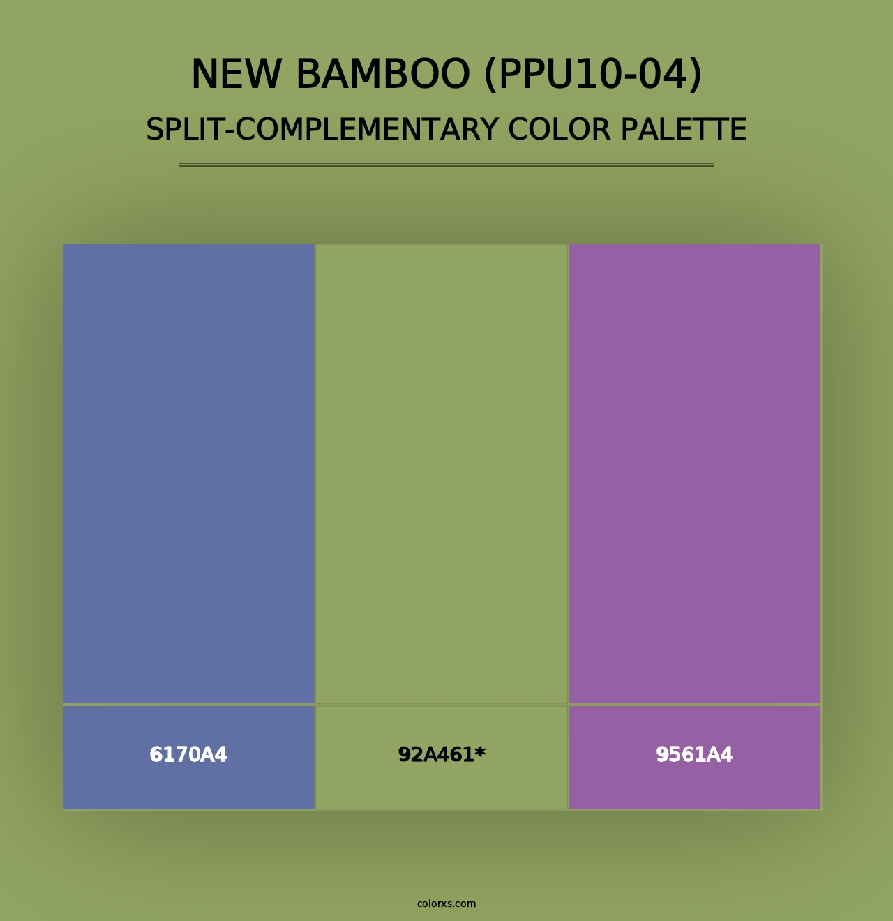 New Bamboo (PPU10-04) - Split-Complementary Color Palette