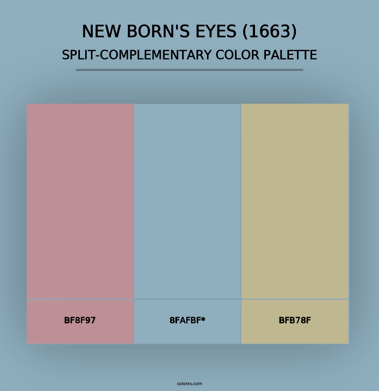 New Born's Eyes (1663) - Split-Complementary Color Palette