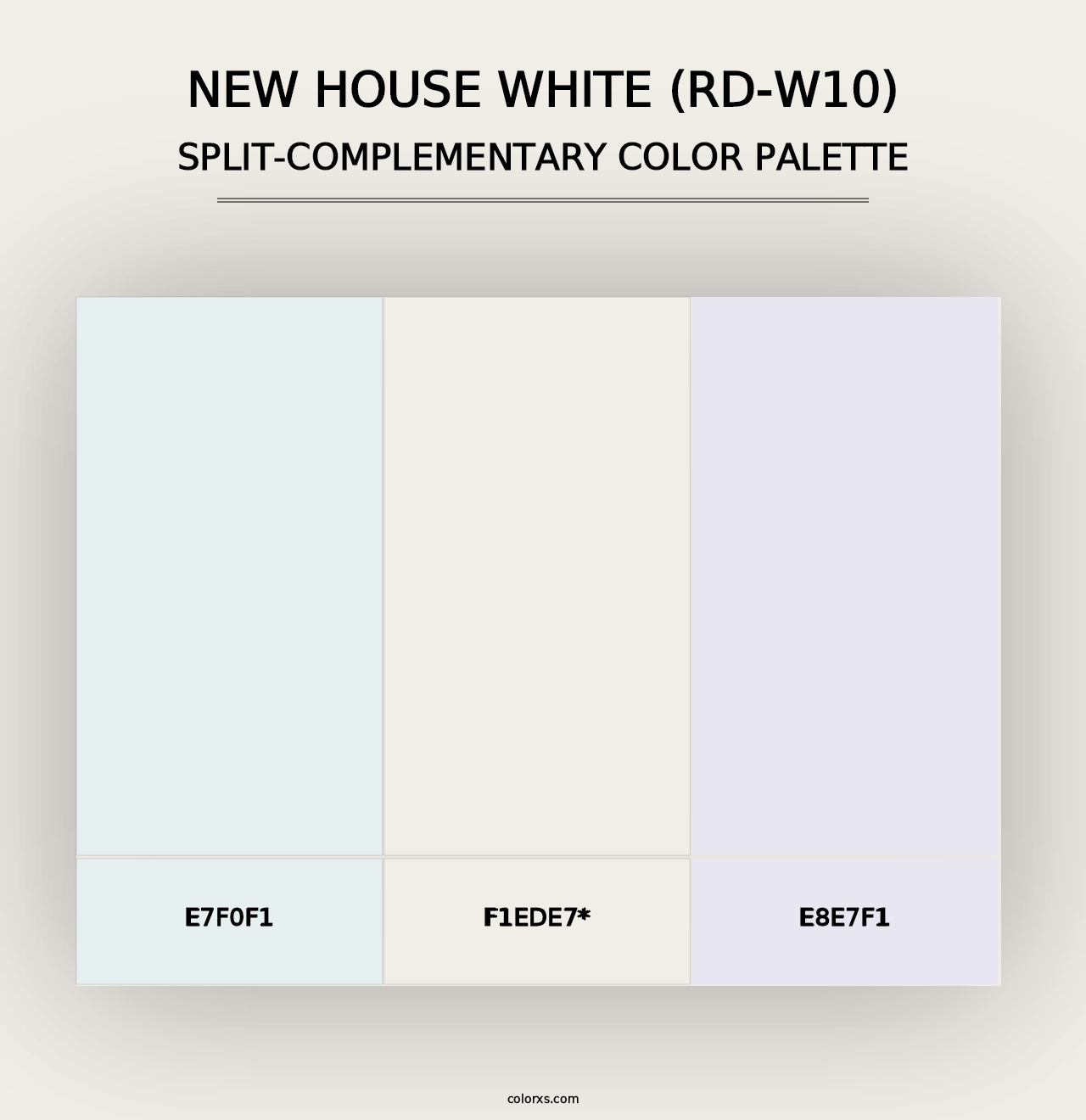 New House White (RD-W10) - Split-Complementary Color Palette