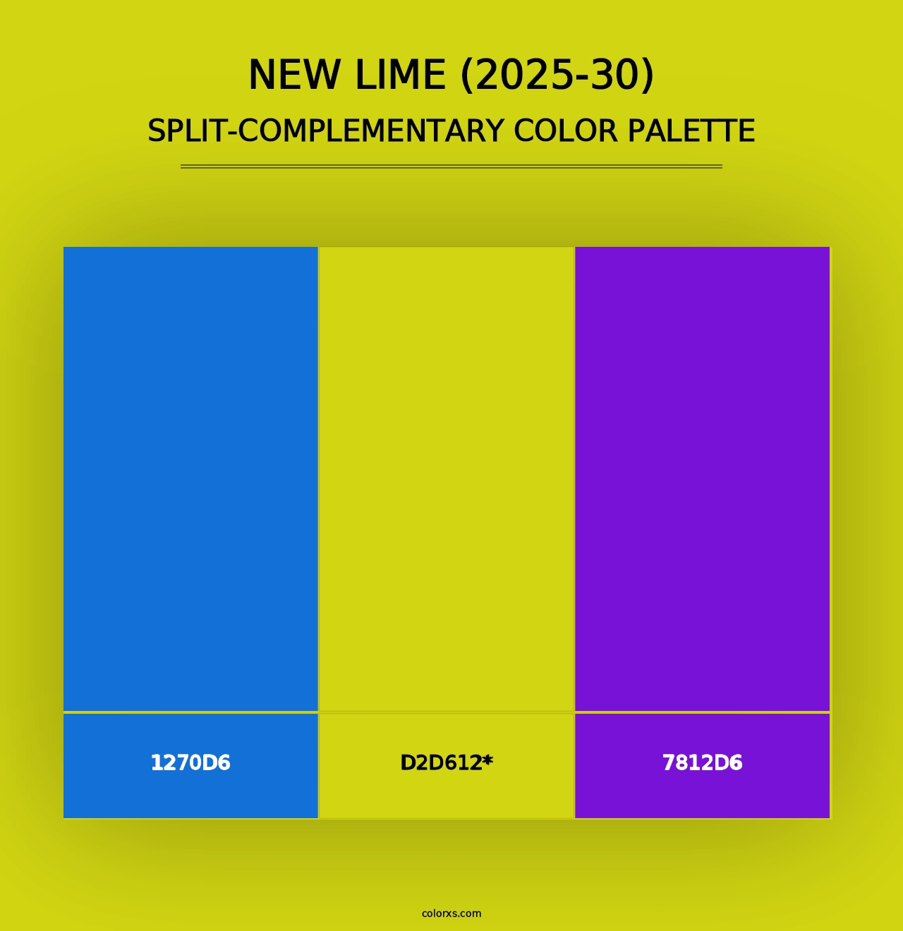 New Lime (2025-30) - Split-Complementary Color Palette