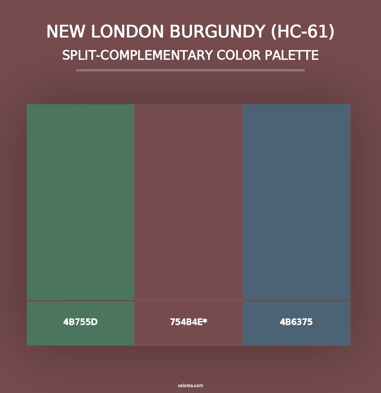 New London Burgundy (HC-61) - Split-Complementary Color Palette