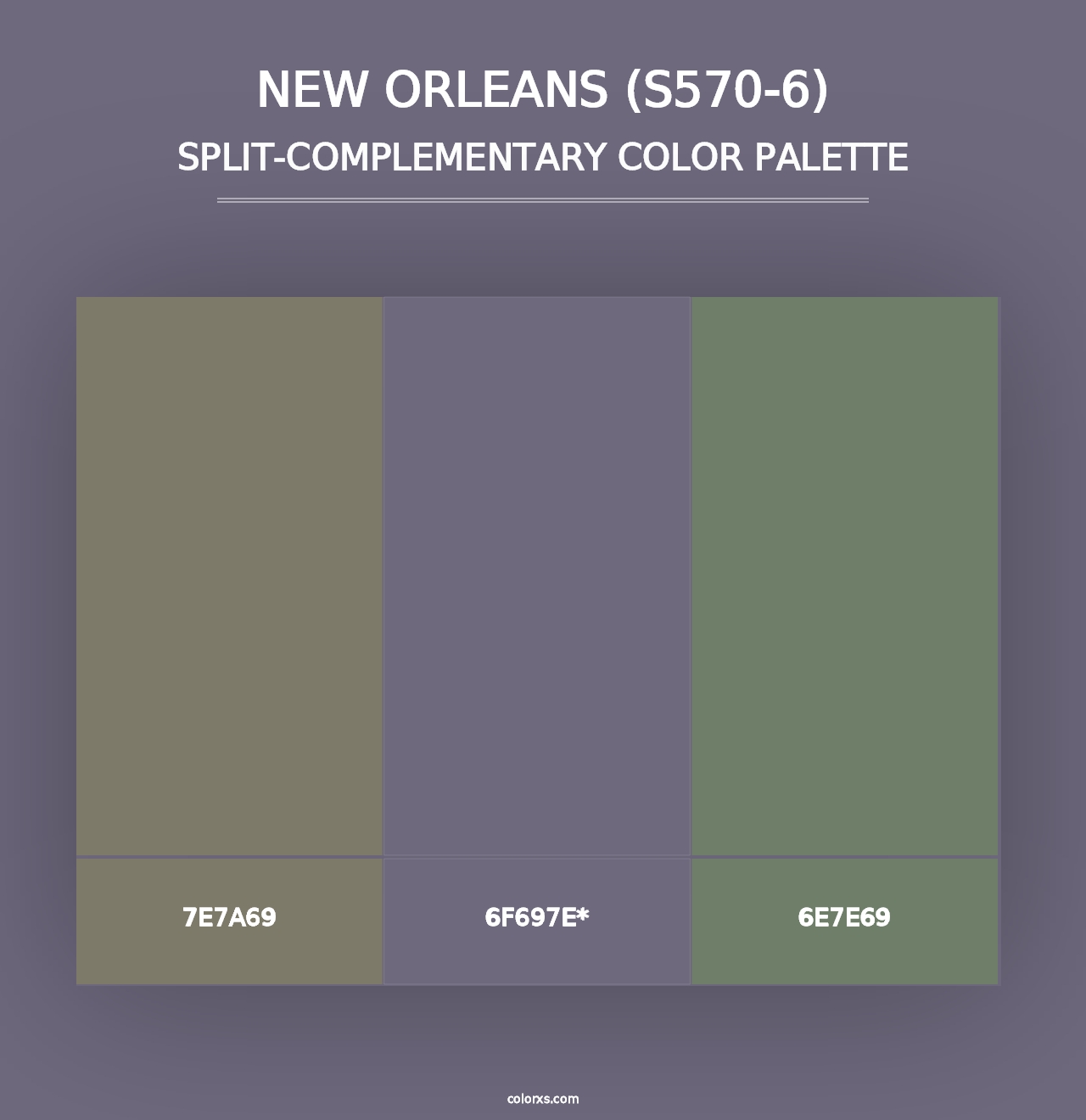 New Orleans (S570-6) - Split-Complementary Color Palette