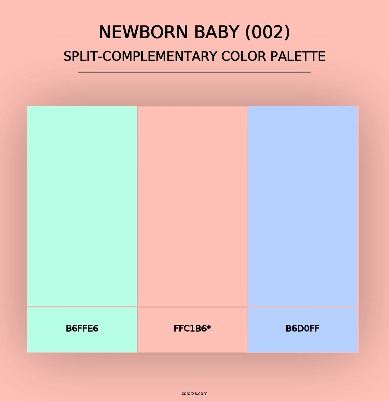 Newborn Baby (002) - Split-Complementary Color Palette