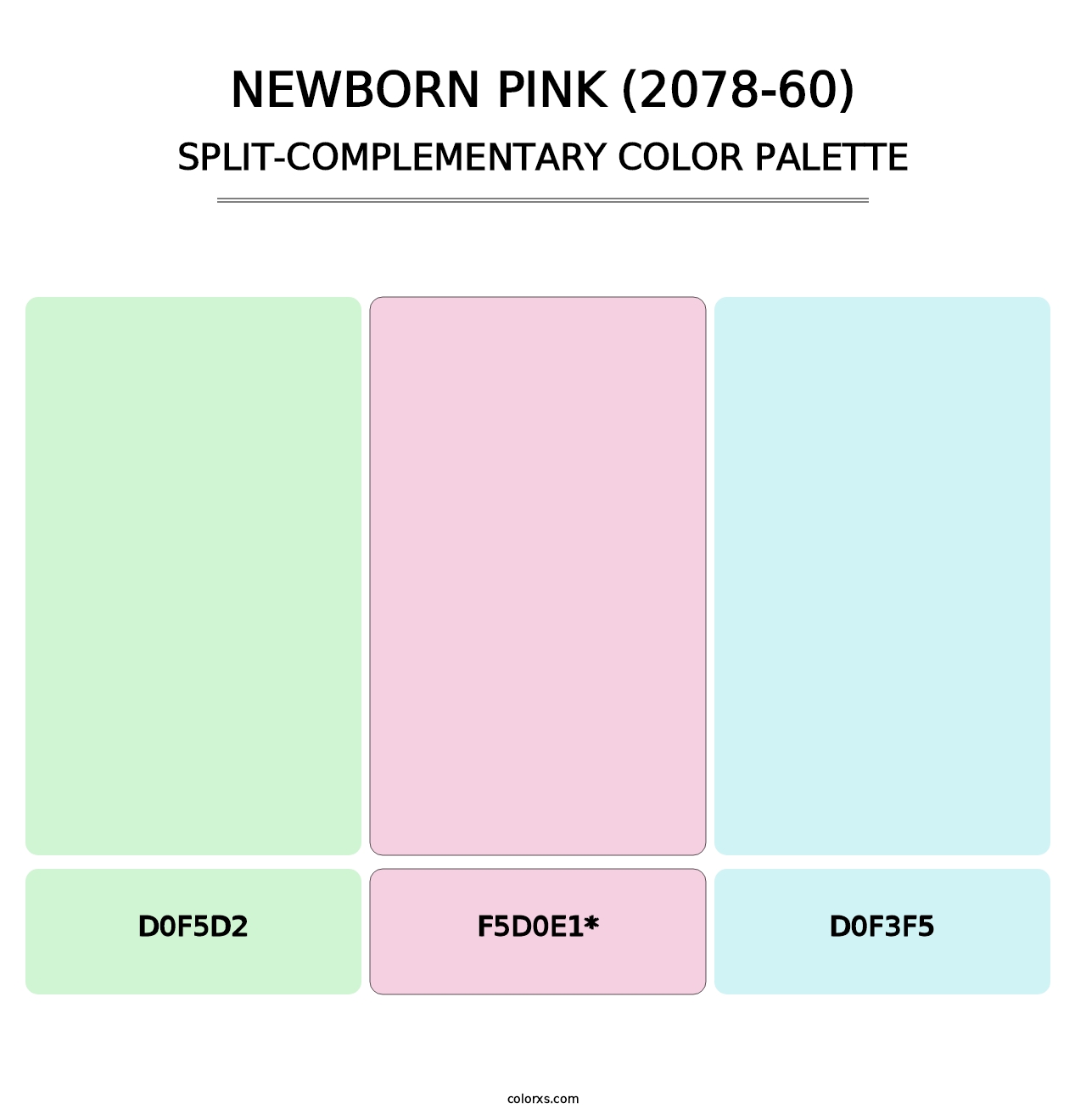 Newborn Pink (2078-60) - Split-Complementary Color Palette