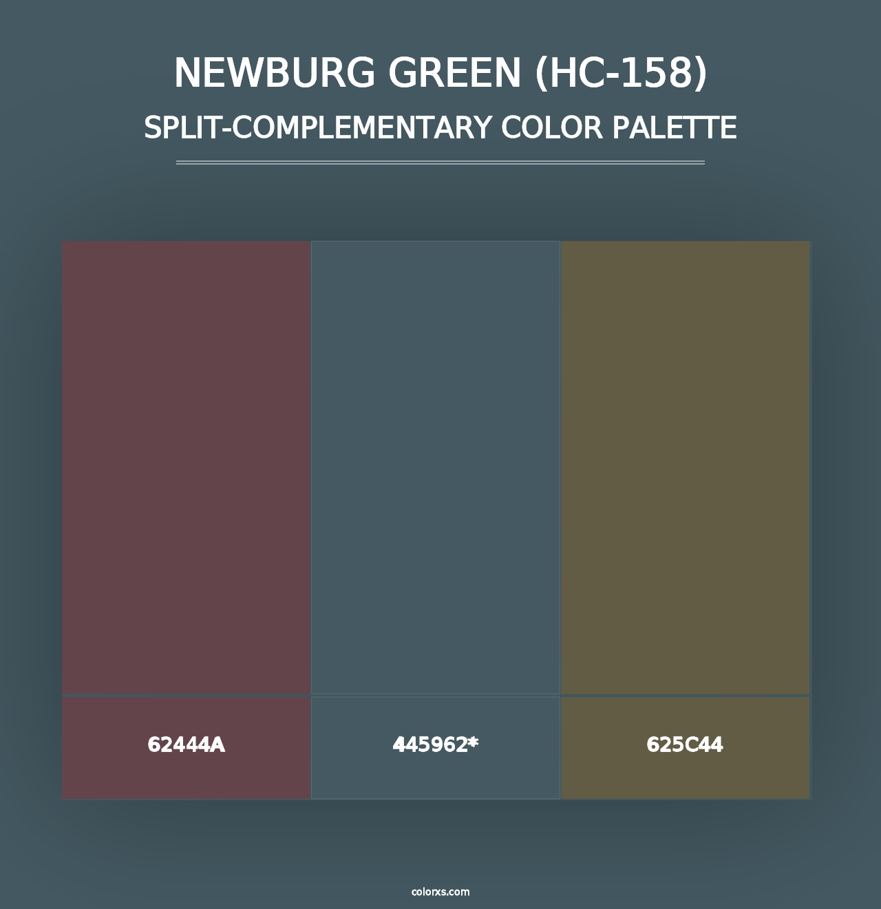 Newburg Green (HC-158) - Split-Complementary Color Palette