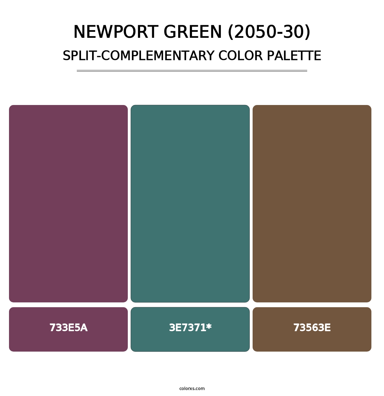 Newport Green (2050-30) - Split-Complementary Color Palette