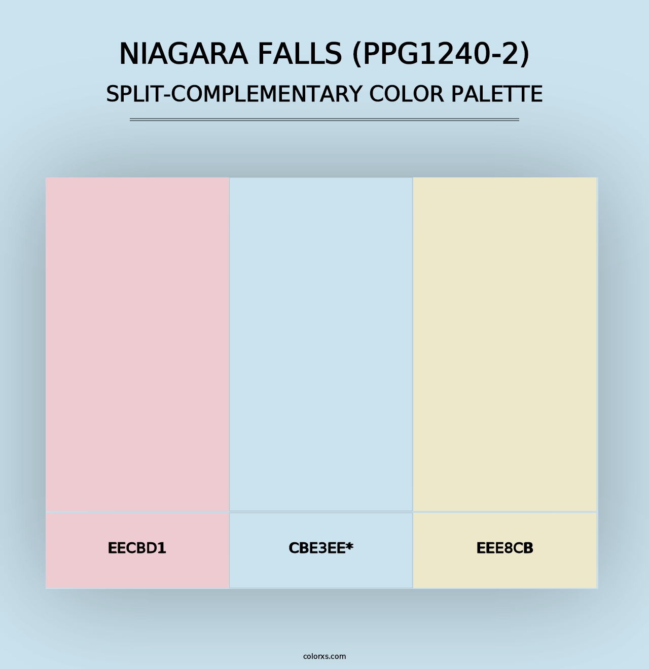 Niagara Falls (PPG1240-2) - Split-Complementary Color Palette