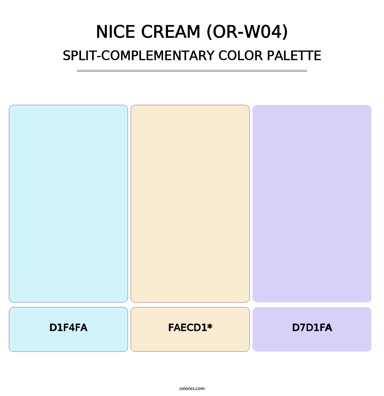 Nice Cream (OR-W04) - Split-Complementary Color Palette