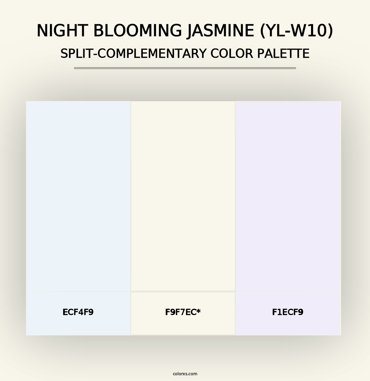 Night Blooming Jasmine (YL-W10) - Split-Complementary Color Palette