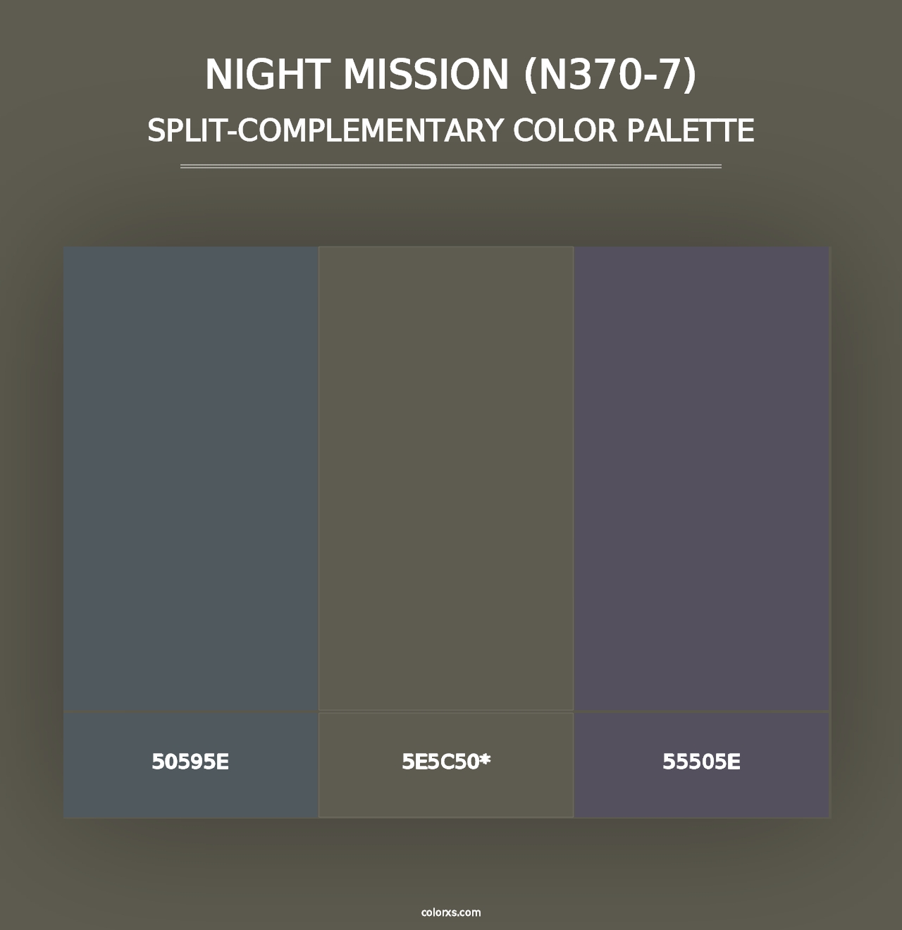 Night Mission (N370-7) - Split-Complementary Color Palette