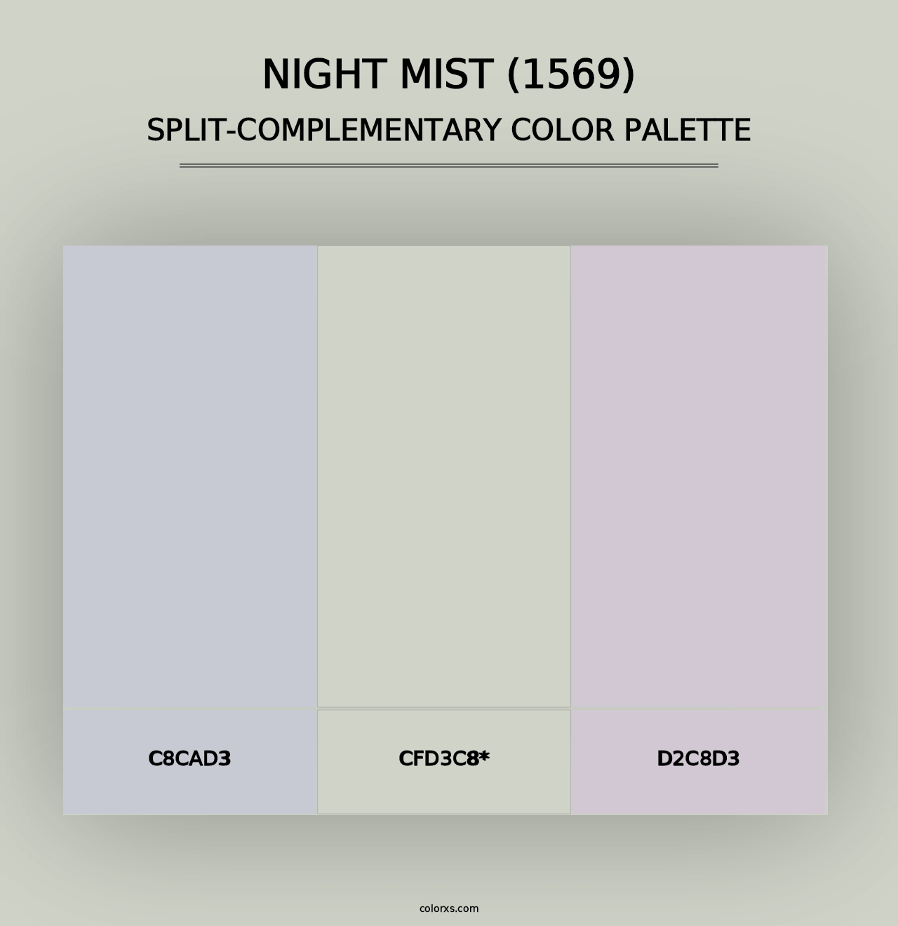 Night Mist (1569) - Split-Complementary Color Palette