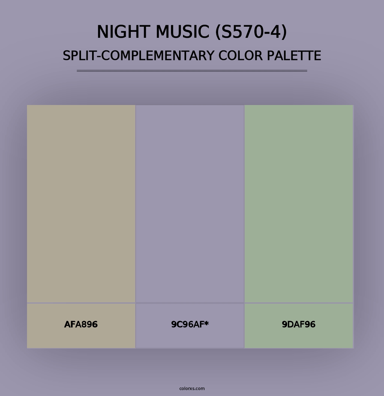 Night Music (S570-4) - Split-Complementary Color Palette