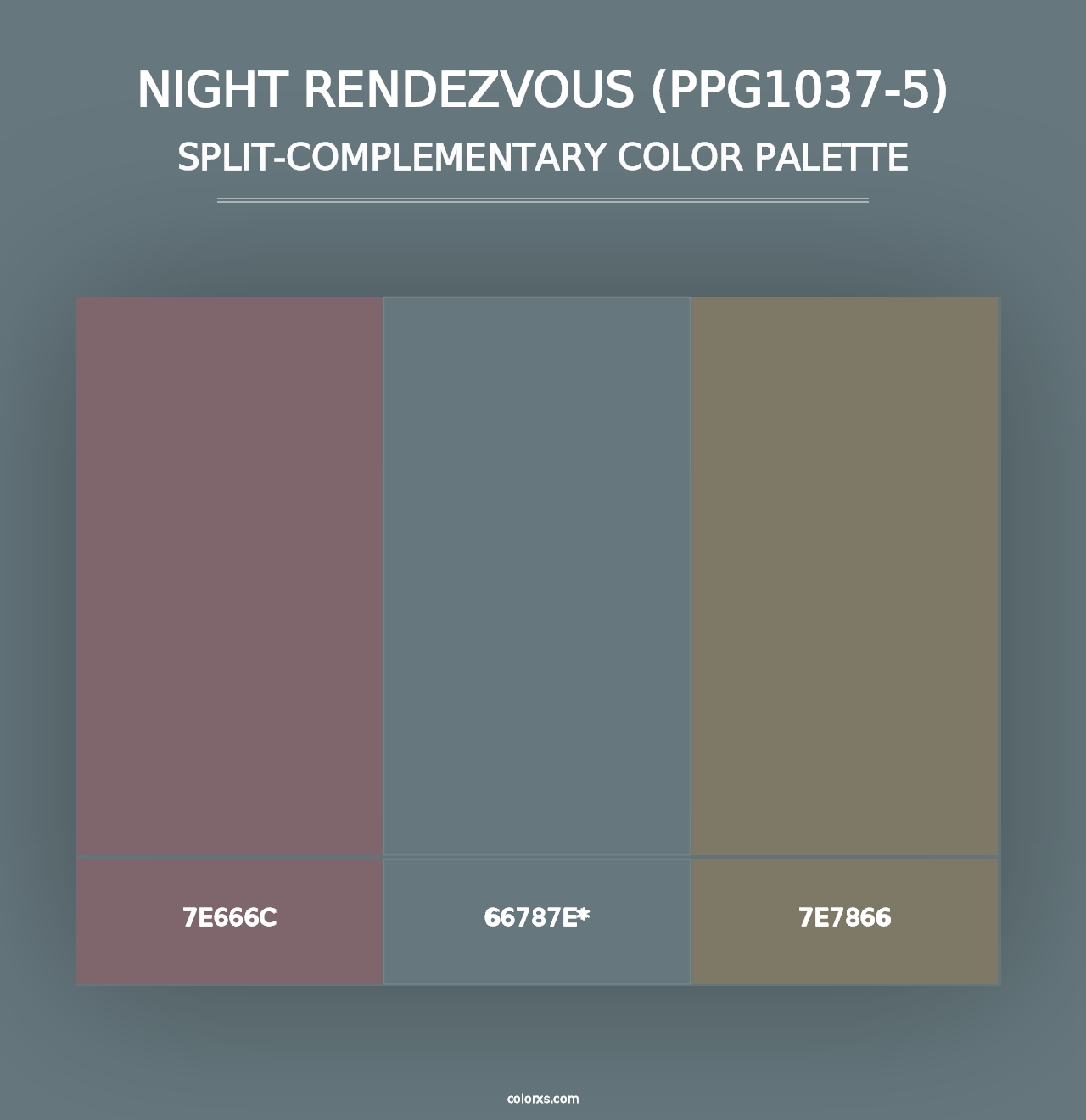 Night Rendezvous (PPG1037-5) - Split-Complementary Color Palette